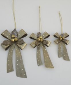 FIOCCO DECORATO MET 3PZ GOLD H9H12H16